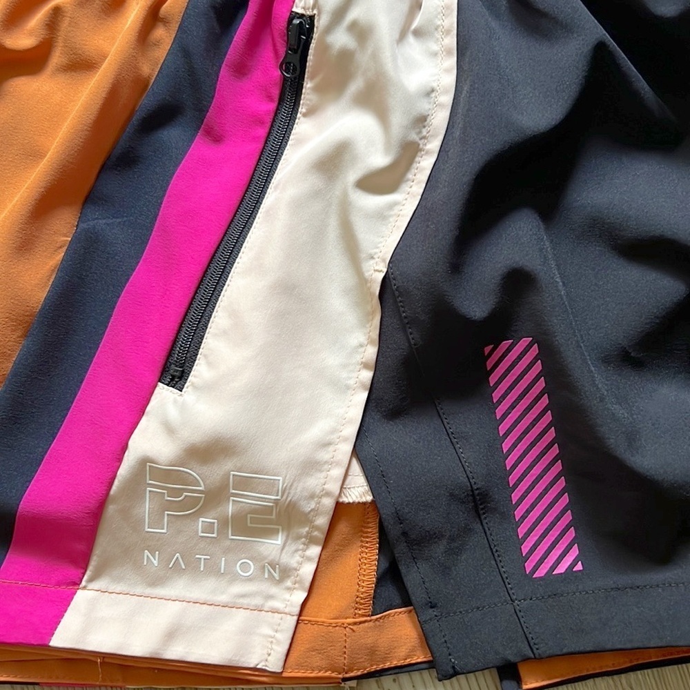 P.E Nation X Asics Sequence Running Short Golden Oak NWT - Picture 9 of 14